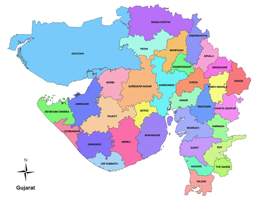 gujarat map